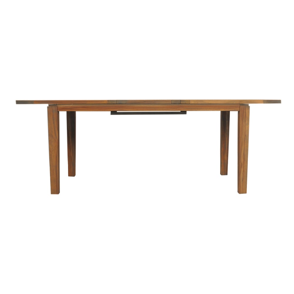 Lloyd Flanders Teak 63" Extension Dining Table w/Umbrella Hole