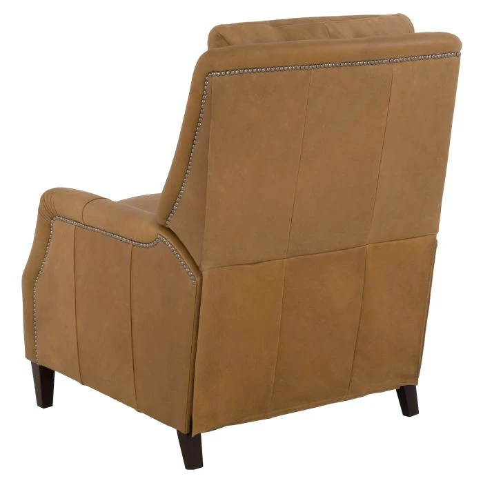 Leather Power Recliner w/Nailhead Trim