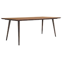 Rustic Oak Wood Dining Table in Balsamico