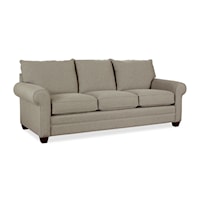 Casual Sofa with Rolled Arms