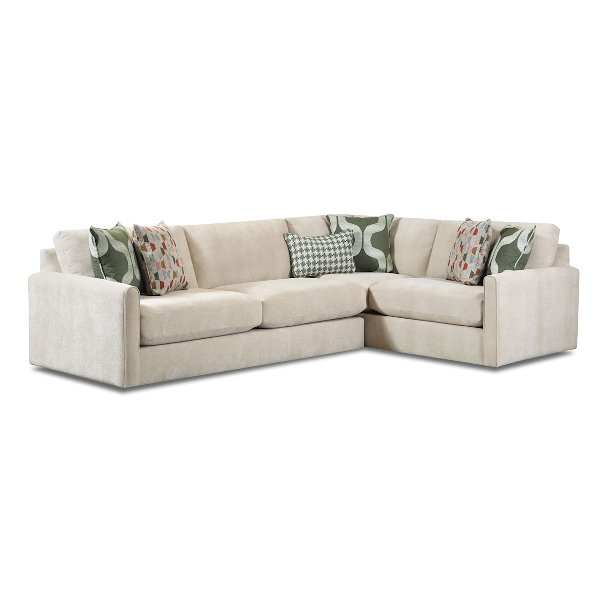 Fusion Furniture 7000 GLAM SQUAD SAND 2-Piece Sectional