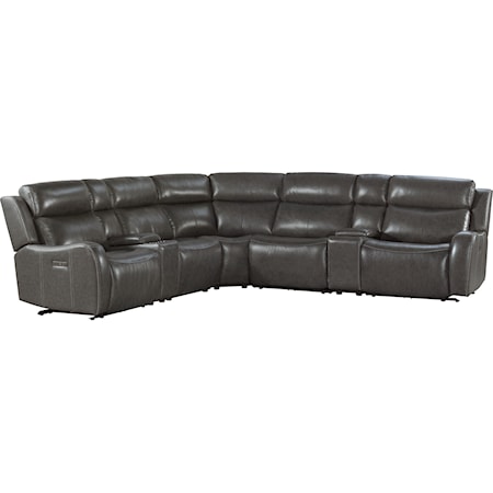 Contemporary Sectional Sofa with Storage Consoles