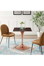 Modway Lippa 47" Square Wood Top Dining Table