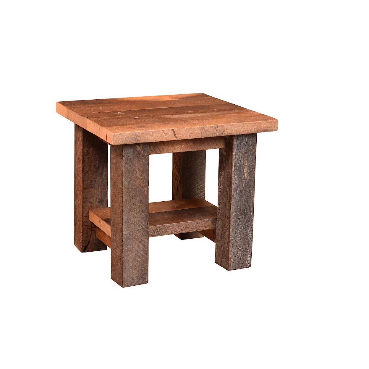 Urban Barnwood Furniture Almanzo Occasionals End Table w/ Shelf