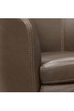 Paramount Living Barolo Contemporary Leather Swivel Barrel Chair