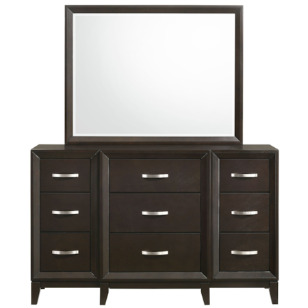 9-Drawer Dresser and Mirror Set