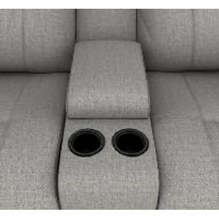 Power Rocking Reclining Console Loveseat