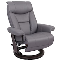 Flip-Up Footrest Swivel Recliner with Adjustable Headrest