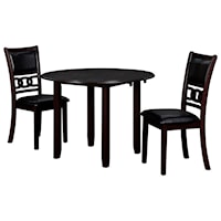 Contemporary 3-Piece Table and Chair Set with Drop Leaves