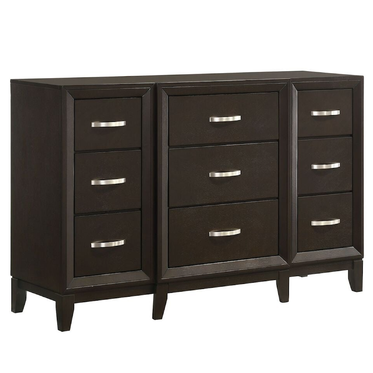 Elements International Belmont 9-Drawer Dresser and Mirror Set