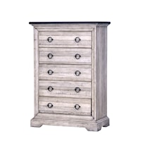 Rustic Farmhouse 5-Drawer Chest of Drawers