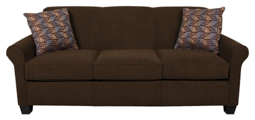 Transitional Sofa with Accent Pillows