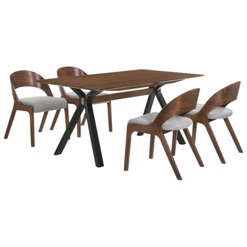 Mid-Century Modern 5-Piece Dining Set