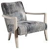 Uttermost Accent Furniture - Accent Chairs Watercolor Gray Chenille Accent Chair