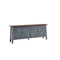 Farmhouse 84" Console with Adjustable Shelves