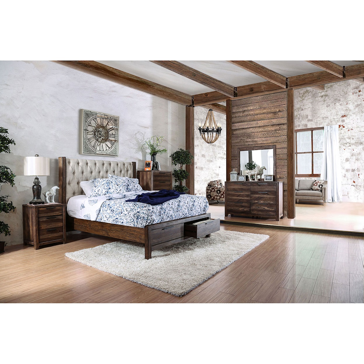 Furniture of America Hutchinson 5-Piece Queen Bedroom Set