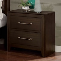 Transitional Nightstand with Felt-Lined Top Drawer