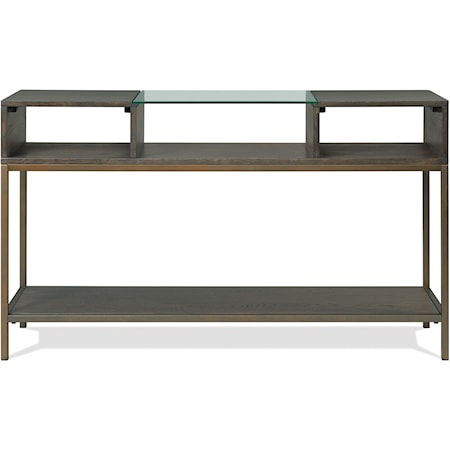 Contemporary Rectangular Console Table With Glass