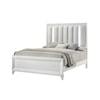 Crown Mark CRESSIDA CRESCENT WHITE LED QUEEN BED |