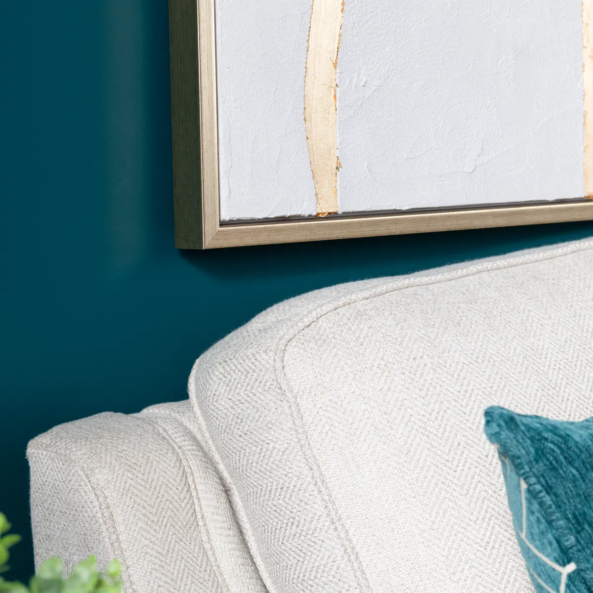 Gold Lines Framed Canvas