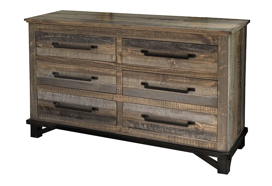 Loft Brown Dresser by International Furniture Direct at VanDrie Home Furnishings