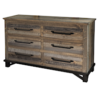 Rustic Dresser with Micro-Fiber Lined Top Drawer