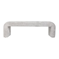 Sophia Casual Large Upholstered Accent Bench - Grey
