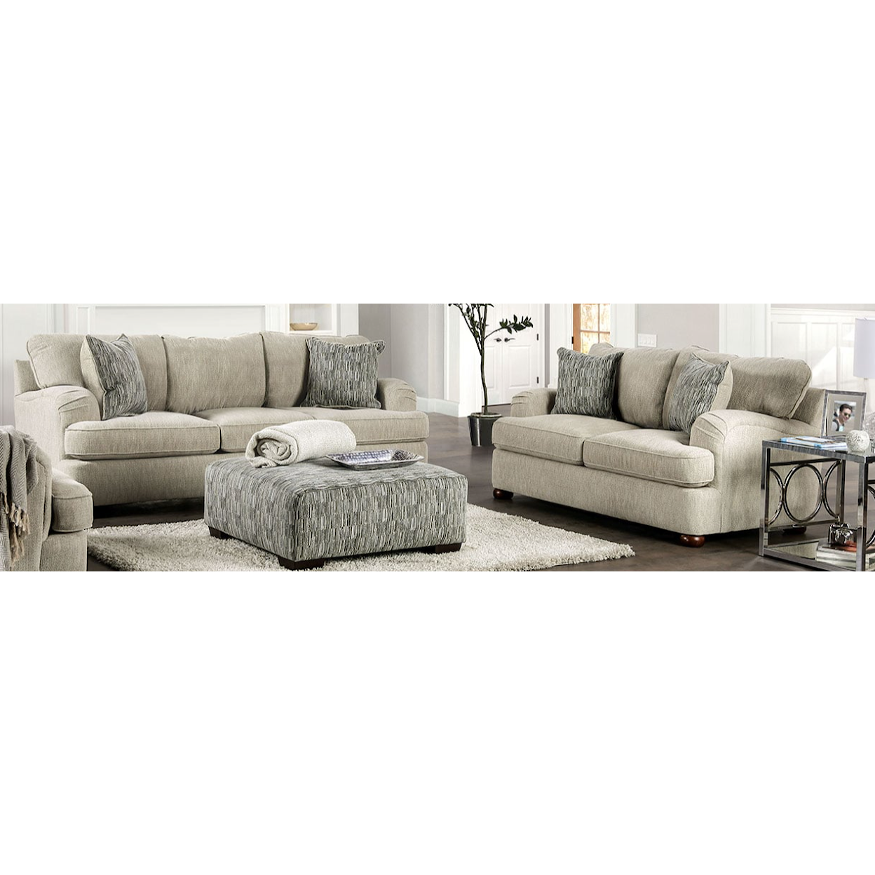 Furniture of America Salisbury Living Room Set - 2 piece