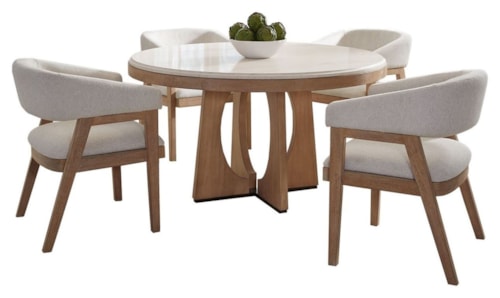 Transitional 5-Piece Dining Set