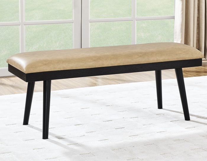 Steve Silver Vida Sand-colored Vegan Leather Dining Bench
