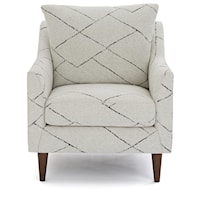 Mid-Century Modern Upholstered Chair with Reversible Seat Cushion