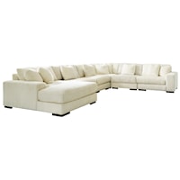 Contemporary 6-Piece Sectional Sofa with Left Facing Chaise