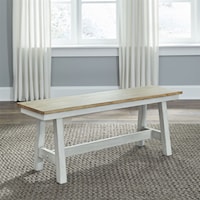 Transitional Two-Toned Backless Bench