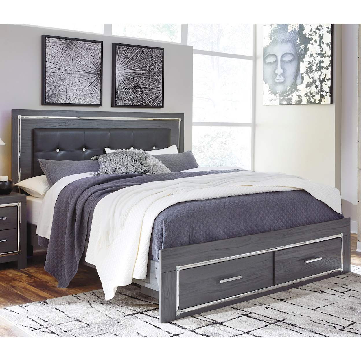 Signature Design by Ashley Lodanna King Platform Bed with Storage