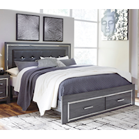 King Platform Bed with Storage