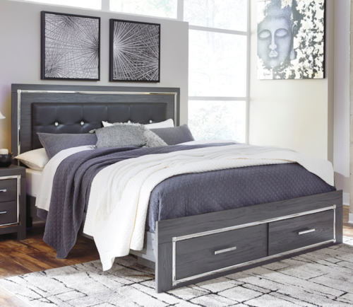 King Platform Bed with Storage