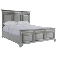 Traditional King Headboard and Footboard Bed