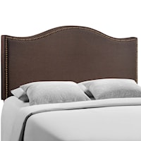 Queen Nailhead Upholstered Headboard