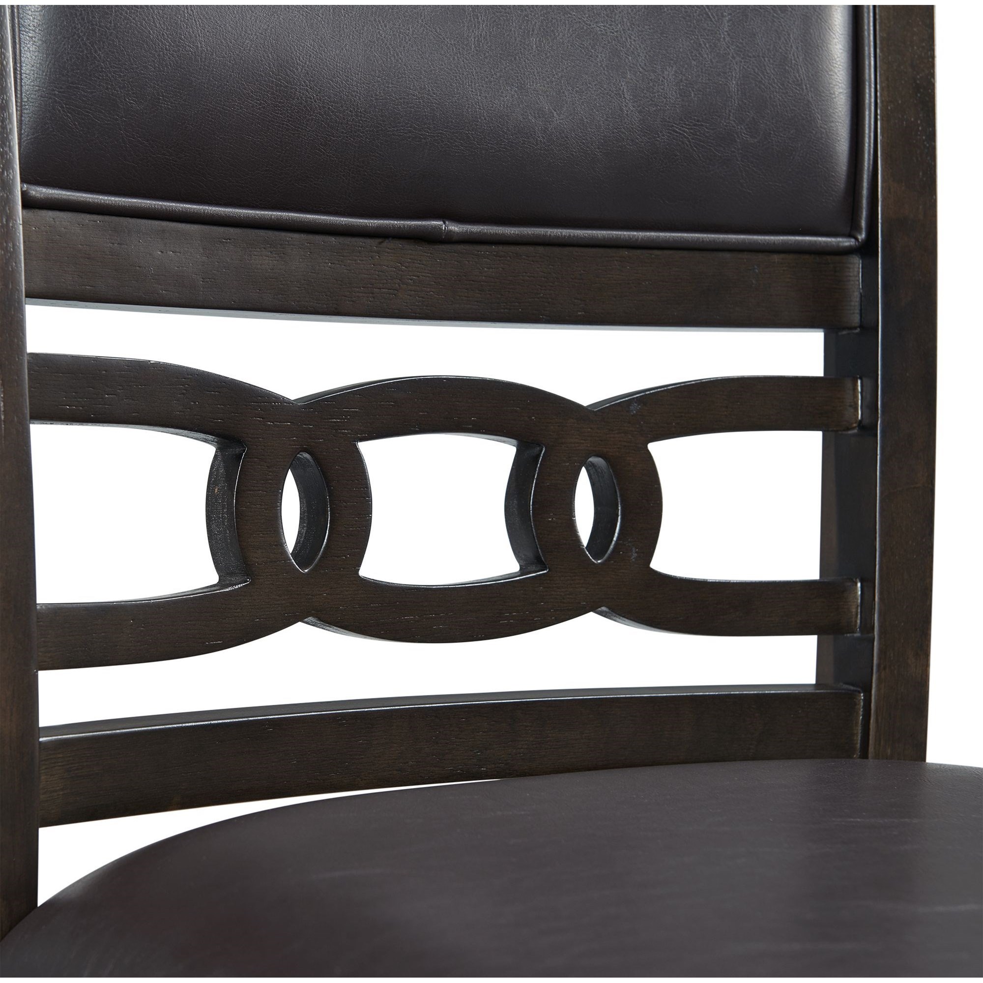 Elements International Amherst Standard Height Faux Leather Side Chair