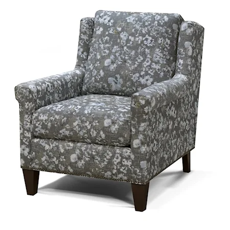 Transitional Accent Chair with Key Arms