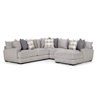 Contemporary 4-Piece Sectional Sofa with Right Side Chaise