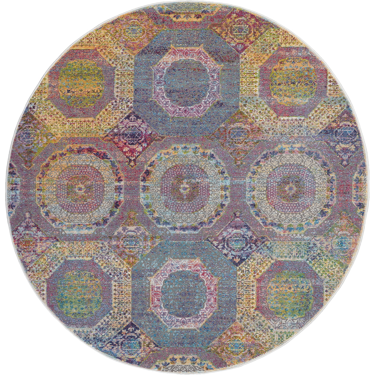 Nourison Ankara Global 6' Round  Rug