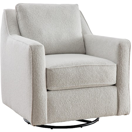 Swivel Glider Chair in Boucle Fabric