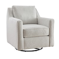 Swivel Glider Chair in Boucle Fabric