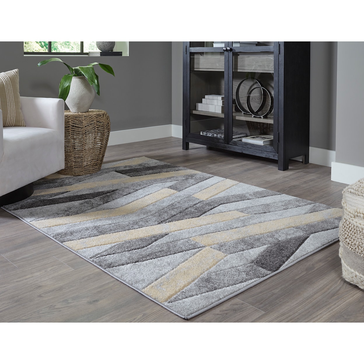 Signature Design by Ashley Contemporary Area Rugs Wittson Beige/Gray Medium Rug