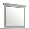 Elements International Slater Dresser Mirror with Light Grey Trim