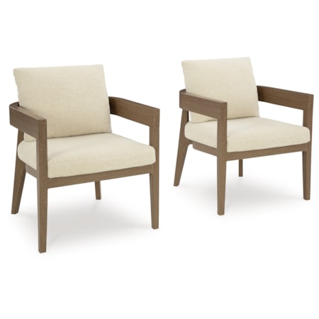 Arm Chair With Cushion (Set Of 2)