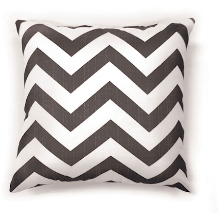 22" X 22" Pillow, Gray Chevron (2/CTN)