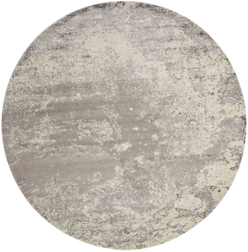 8'  Bone Round Rug
