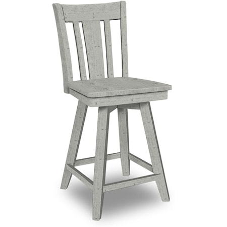 Swivel Counter Stool in Heather Gray